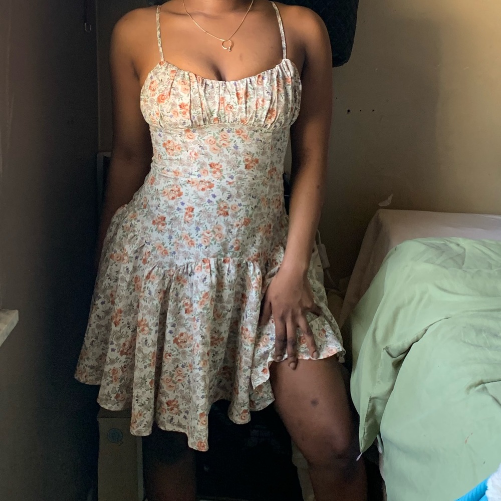 Shein Floral Ruffle Dress - Picture 2 of 6